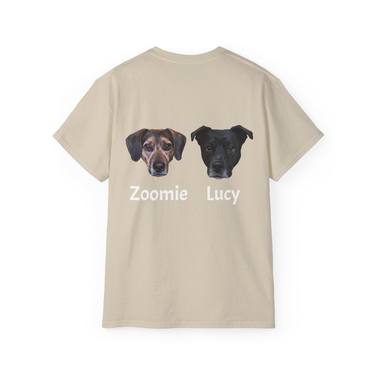 Tony Cu tee with Zoomie and Lucy on the back